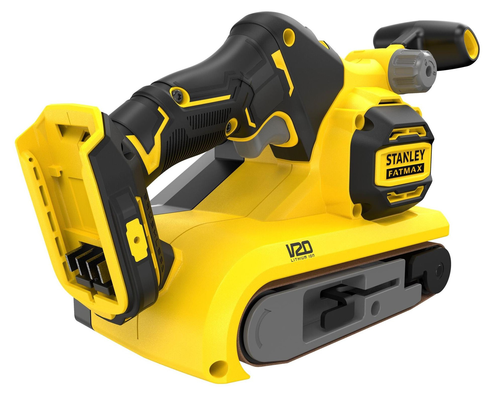 Stanley Fatmax V20 Borstelloze Schuurmachine met schuurband, 18V Lithium, zonder batterij, SFMCW223B-XJ