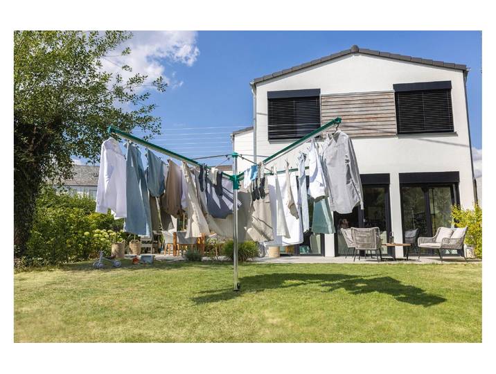 Wäscheständer LEIFHEIT Linomatic 400 Deluxe ClipFix 40 m , silber, B:303cm H:186cm, Wäscheständer, Wäscheständer