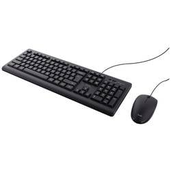 Trust TKM-250 Kabelgebunden Tastatur, Maus-Set Deutsch, QWERTZ Schwarz 23978