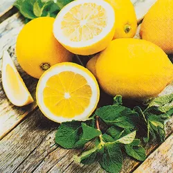 Home Fashion, Lemon, Lunch-Servietten aufgefaltetes Maß 33 cm x 33 cm, im Viertelfalz, 20 Stück pro Pack