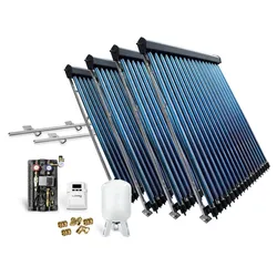 Röhrenkollektor Solarpaket Vakuumröhrenkollektor HP22-4 14,44 m2 Flachdach Solar
