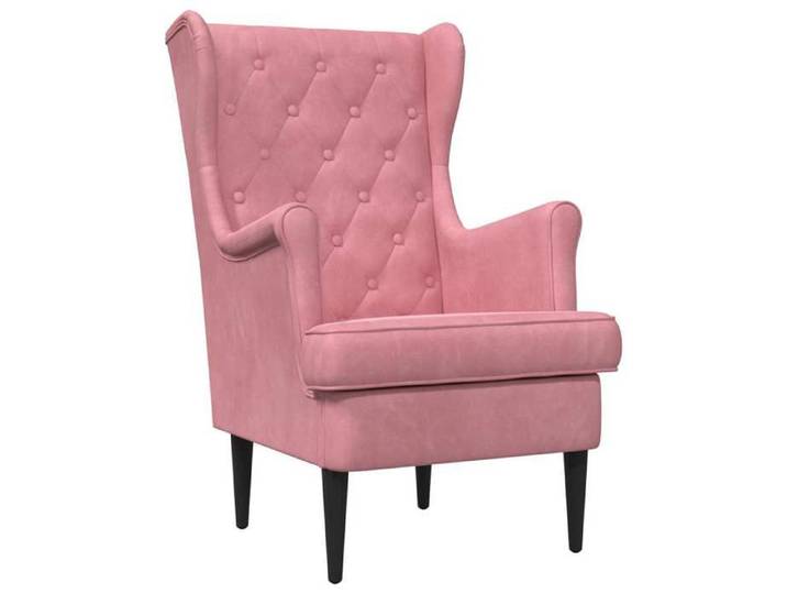 Chaise intérieure moderne Fauteuil Rose Velours(15190）