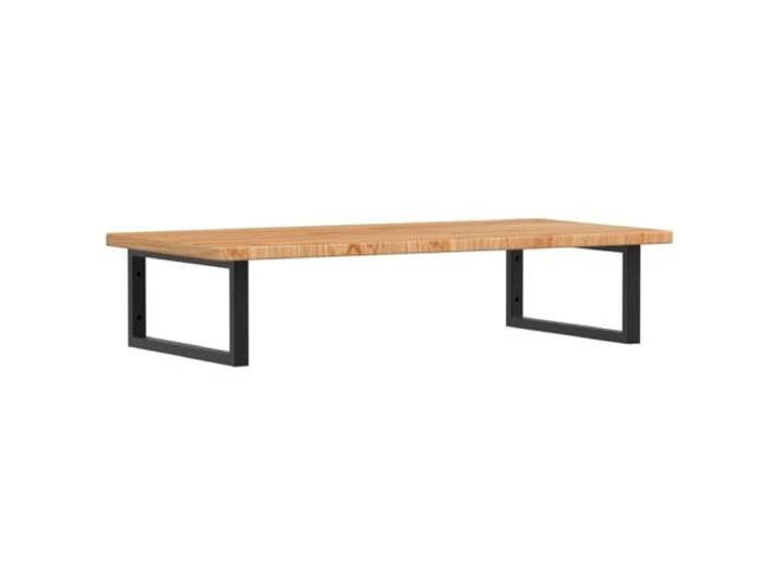 WEMYUFURN Waschtischplatte mit Stahlhalterung und Massivholz Eiche Schweberegal, rechteckige Halterungen, Handtuchaufhängung, Wandmontage, modernes Design, nicht vorgebohrt, Schrauben separat