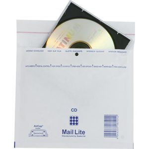 Sealed-Air Luftpolstertaschen für CDs/DVDs, 160 x 170mm, Typ CD, haftklebend, weiß, 1 Stück