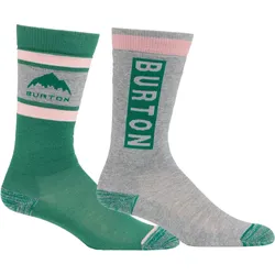 BURTON KIDS WEEKEND MIDWEIGHT 2 PACK Socken 2026 soft sage - S/M