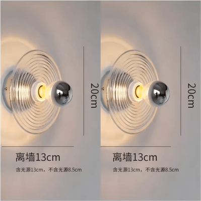 Inspire Curations Medieval Corrugated Stained Glass Wall Sconce transparent 2 Pieces