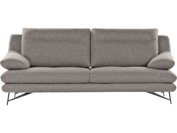 2-Sitzer Sofa, Struktur (100% Polyester), Grau 180×90 cm, Sitztiefenverstellung, Modern, Calia Italia