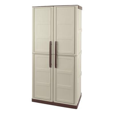 Art Plast ArtPlast - Hochschrank volle Höhe 70x39x165 cm in Farbe Taupe - STEEL-Kollektion