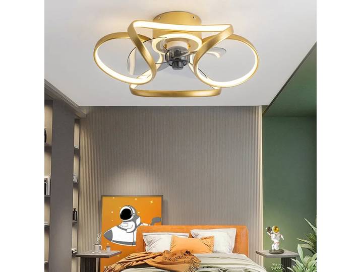 2025 ventilateur Intelligent nordique couleur gradation et silencieux LED ventilateur De plafond lumière télécommande Abanicos De Tech chambre Lightin