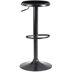 Moderne Barhocker, höhenverstellbar mit Fußablage, Schwarz. 40x40x79 cm | Kadima Design