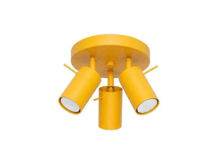 Runde Design Deckenlampe „Ring“ 3-flammig Gelb Sollux Lighting