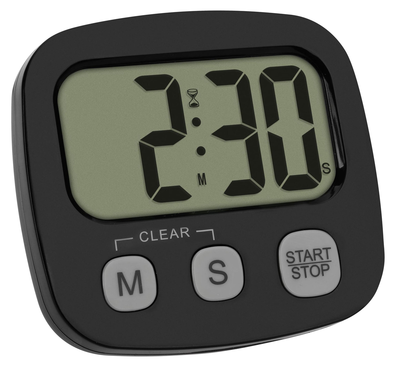Dripio Digitale magnetische timer met stopwatch, zwart, diameter: 8,2 cm