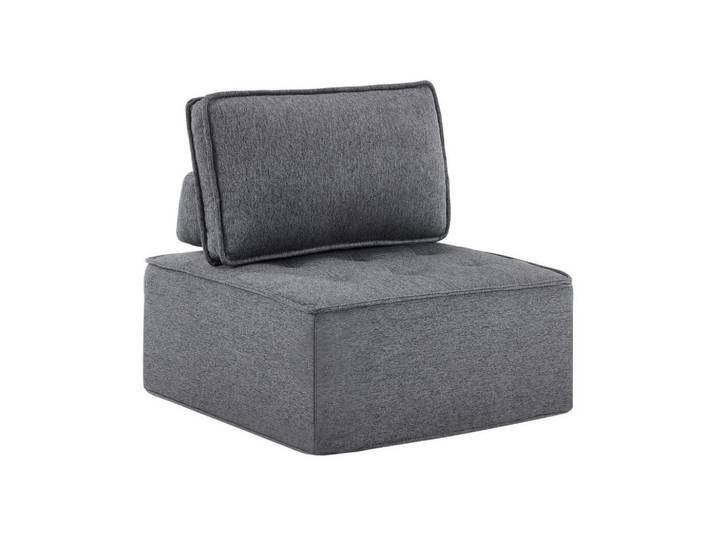 Redom Sessel 81/81/81 cm mit ergonomischer Rückenlehne und kompaktem Design, Dunkelgrau, 81x81x81 cm, Wohnzimmer, Sessel, Polstersessel