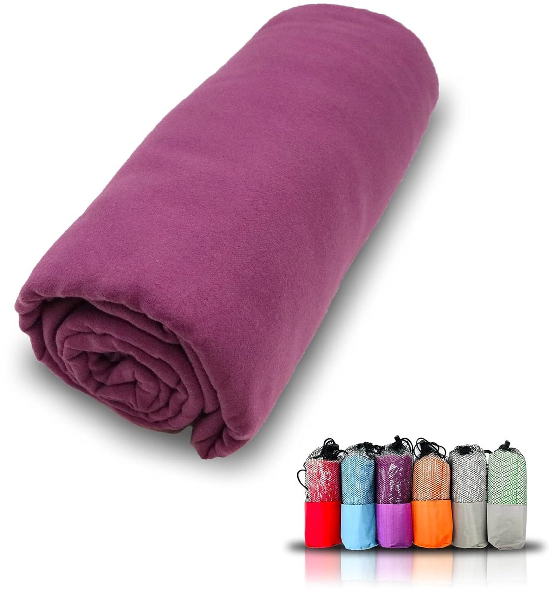 Sneldrogende microvezel handdoek in diverse kleuren, 1 stuk