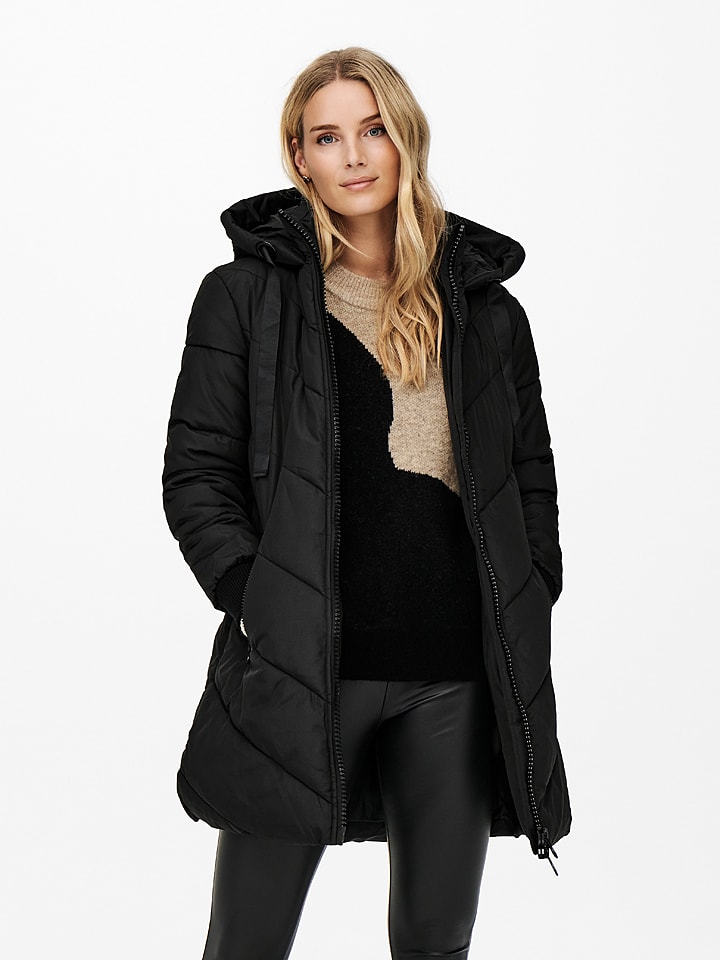 JDY Wintermantel "Skylar" in Schwarz - S