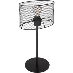 Schreib Nacht Tisch Lampe schwarz Wohn Schlaf Zimmer Beleuchtung Geflecht Lese Leuchte  Globo 15395T2