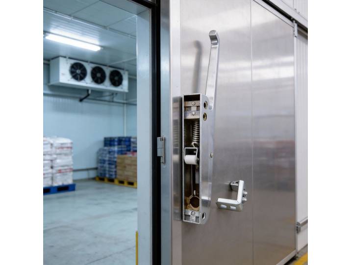 Serrure de porte industrielle 1200B pour congélateur, réfrigérateur, chambre froide, four, poignée latérale convexe durable et sécurisée