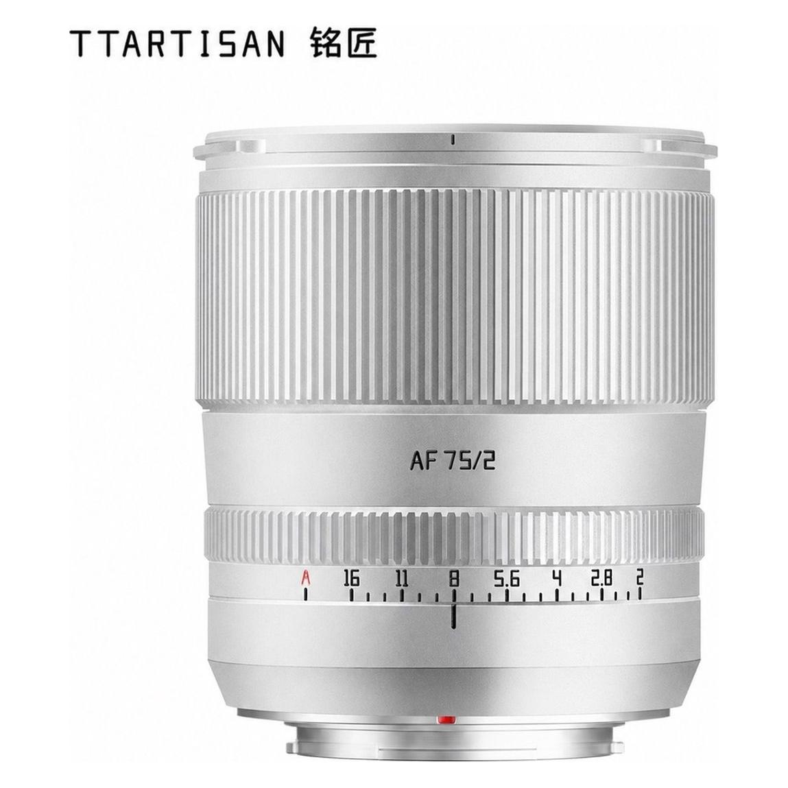 TTArtisan AF 75 mm f/2,0 Fuji X-Mount Silber (74061636)