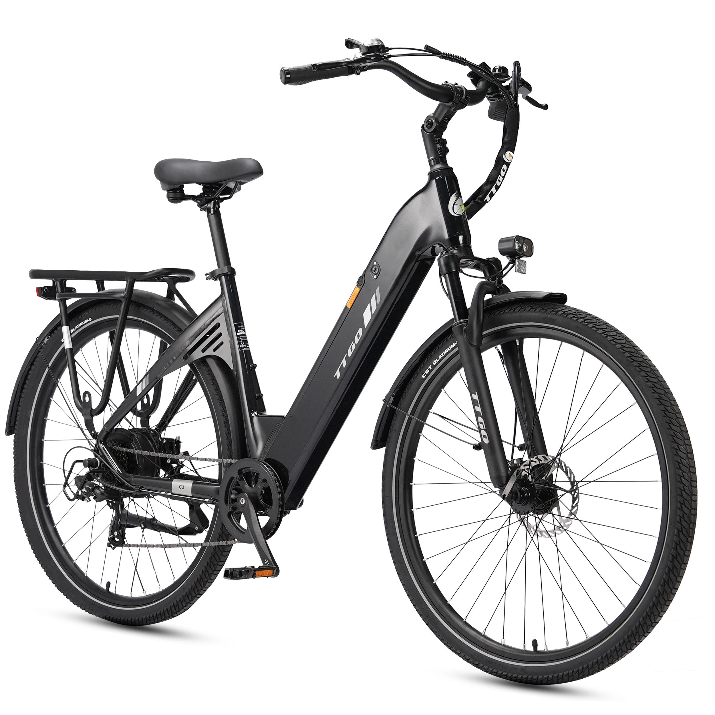 PIXAR C3 SE 28 Zoll City-E-Bike, 36V 18Ah Akku bis 120 km, Shimano 7-Gang, Scheibenbremsen, verstellbarer Lenker
