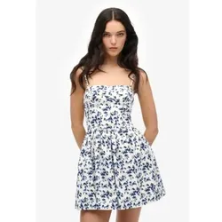Superdry für Damen. W8011971A Cami Kleid blau (XS), Lässig, Baumwolle, Ärmellos / Hosenträger
