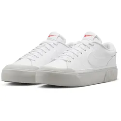 NIKE Court Legacy Lift Plateau Sneaker Damen 108 - white/photon dust-picante red 36.5