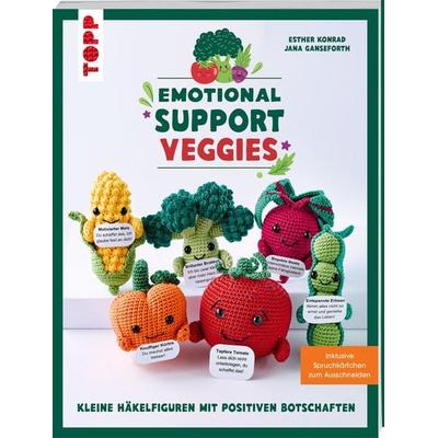 Emotional Support Veggies. Kleine Häkelfiguren mit positiven Botschaften, Taschenbuch von Esther Konrad,Jana Ganseforth, Frechverlag GmbH,