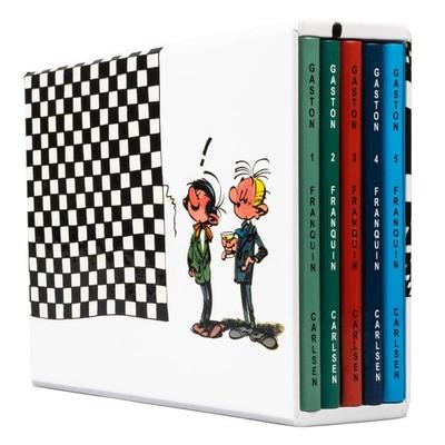 Gaston im Schuber (Hochwertige Jubiläumsedition 100 Jahre Franquin), Set von André Franquin, Carlsen, 978-3-551-71128-1