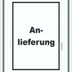 HB-Druck Anlieferung Schild mit Text Annahme hochkant A0 (841x1189mm)