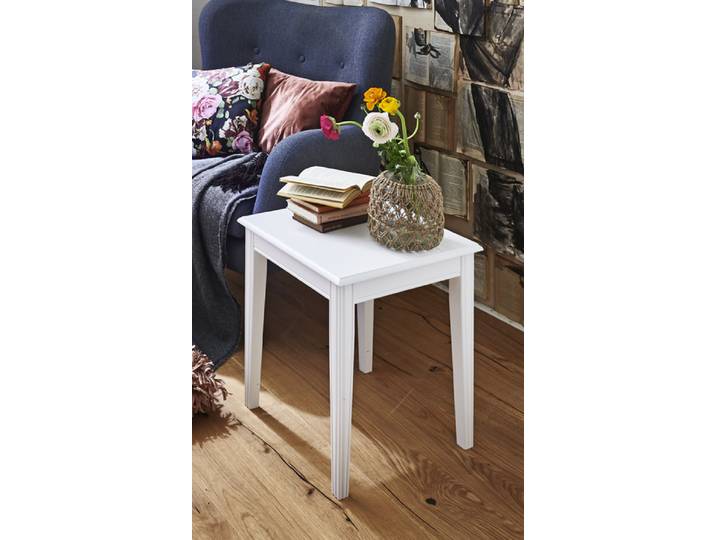 Beistelltisch Amur quadratisch 45 x 51 x 45cm Weiß