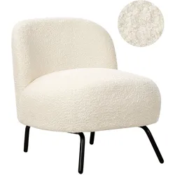 SESSEL Bouclé Cremeweiß Kumla