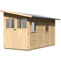 Karibu Gartenhaus Gerätehaus Juist/Wandlitz 4 - 19mm-181x355cm- naturbelassen