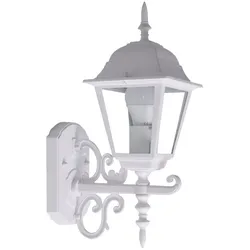 Außen Laterne Antik Stil Wand Lampe Fernbedienung Leuchte weiß im Set inklusive RGB LED Leuchtmittel