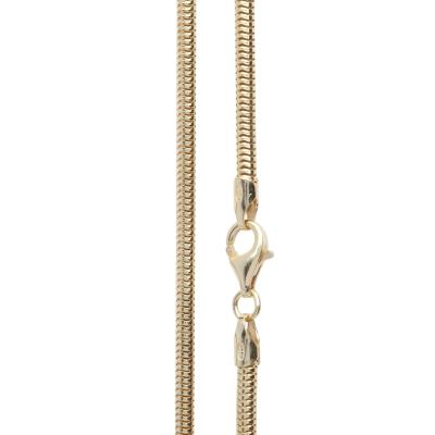 Silberkette OSTSEE-SCHMUCK "- Schlange 3,0 mm - Silber 925/000, vergoldet -" Gr. 45, gold (goldfarben, gelb), Halsketten, Damen, 45, Silber 925 (Sterlingsilber), Silberkette