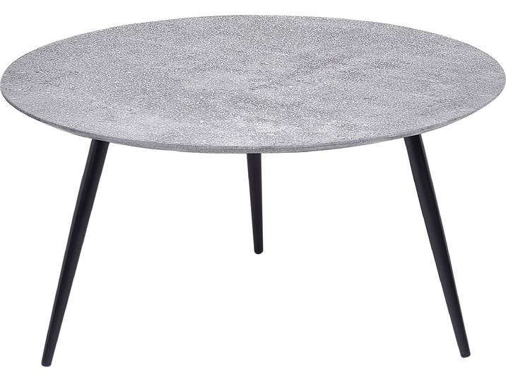 BELIANI Couchtisch Betoneffekt Schwarzer Sockel Wohnzimmer Schlafzimmer Modern
