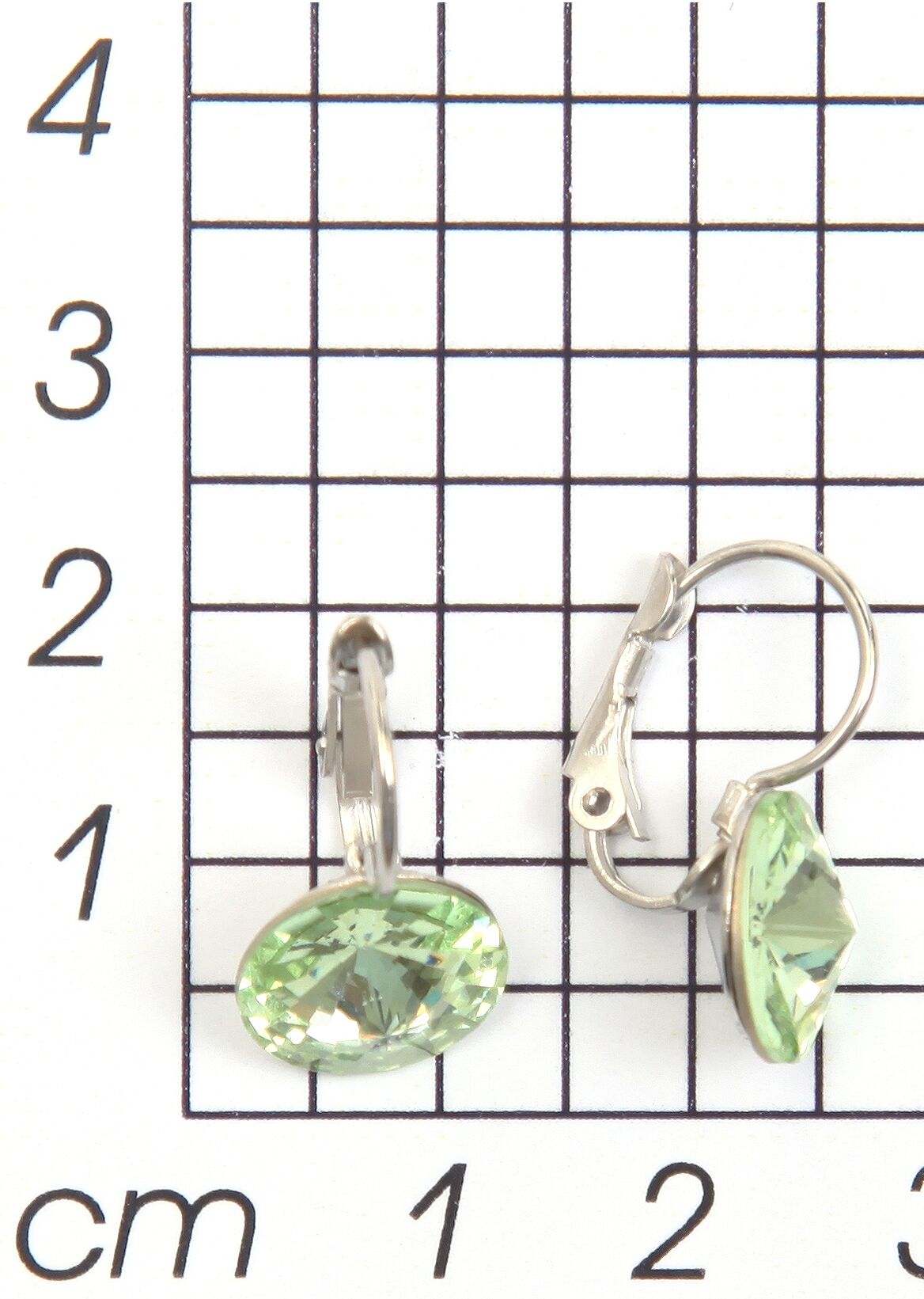 Paar Ohrhänger FIRETTI "zeitlos, chic, rund, bunt", bunt (metallfarben, grün, grün), Ohrringe, Damen, Metall, Paar Ohrhänger, Made in Germany - mit Glasstein metallfarben, grün, grün Metall