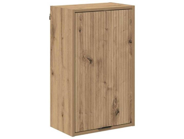 Meuble de rangement mural salle de bain - - Chêne artisanal - Bois d'ingénierie - 39x23.5x65 cm - Montage mural