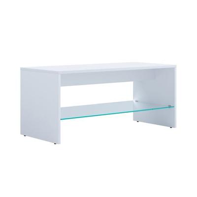 Holz Sofatisch Couchtisch Glas Wisal