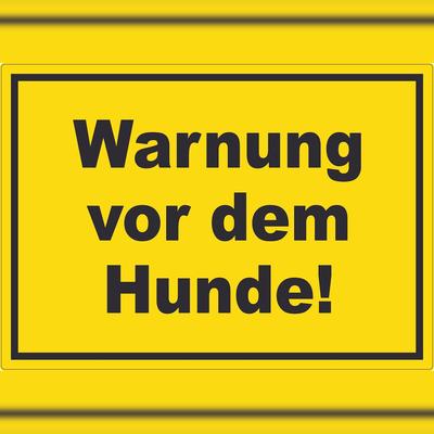 HB-Druck Warnung vor dem Hunde Aufkleber A5 (148x210mm)