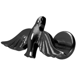 Titan Labret mit Innengewinde TAUBE