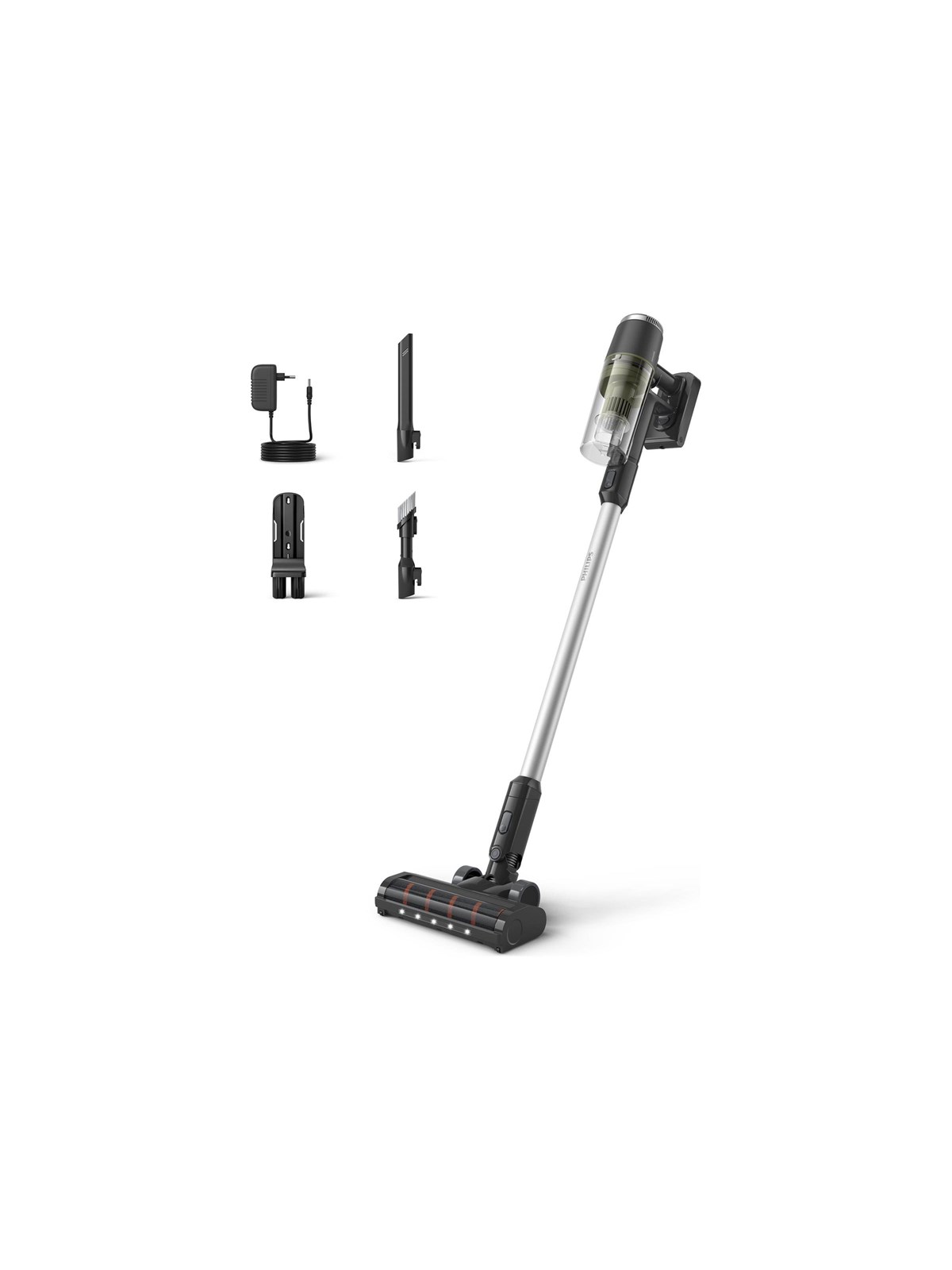 Philips Handstaubsauger 3000 Series XC3033 - vacuum cleaner - cordless - stick/handheld - 1 battery included charger - olive green