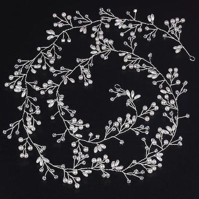 angelschnur künstliche perlen string perlen kette girlande blumen hochzeit dekoration partei liefert 1m perle stirnband schöne perle braut stirnband