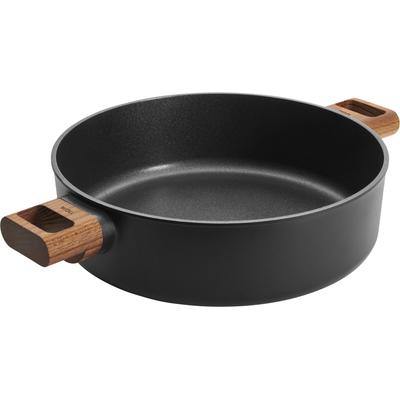 Kasserolle WOLL "MADE IN GERMANY - Eco Logic QXR", schwarz (schwarz, natur), Ø:28cm, Töpfe, Kasserolle