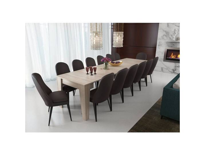 Console Extensible Gizio Dmora en Bois Mélaminé Brun Orme 305 6x90x75 2h cm