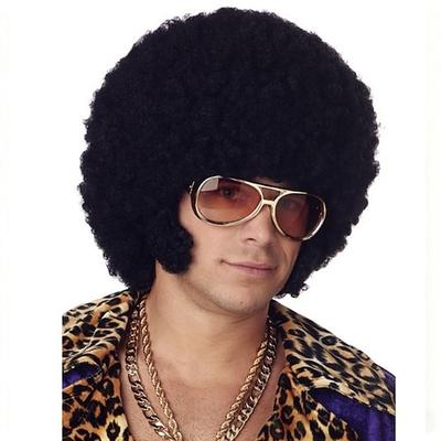 Afro-Perücke im Stil der 80er für Herren, schwarze Disco-Perücke, Kostümaccessoires im Stil der 80er