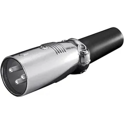 XLR-Stecker, 3-polig, mit geschraubter Zugentlastung