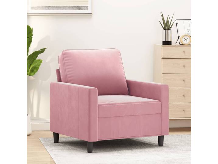 vidaXL Sessel Rosa 60 cm Samt