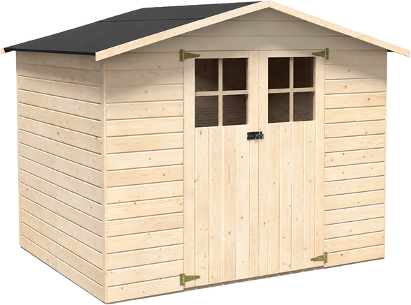 Décor et Jardin Lodum - Casetta da giardino in legno - Con tetto a due falde - 240x180x200 cm