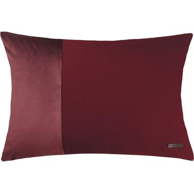 Dekokissen ESPRIT "Harp" Gr. 1, rot (rot, dunkelrot, blutrot, unifarben), B:38cm L:58cm, Polyester, Dekokissen_Sitzkissen_Kissenhüllen