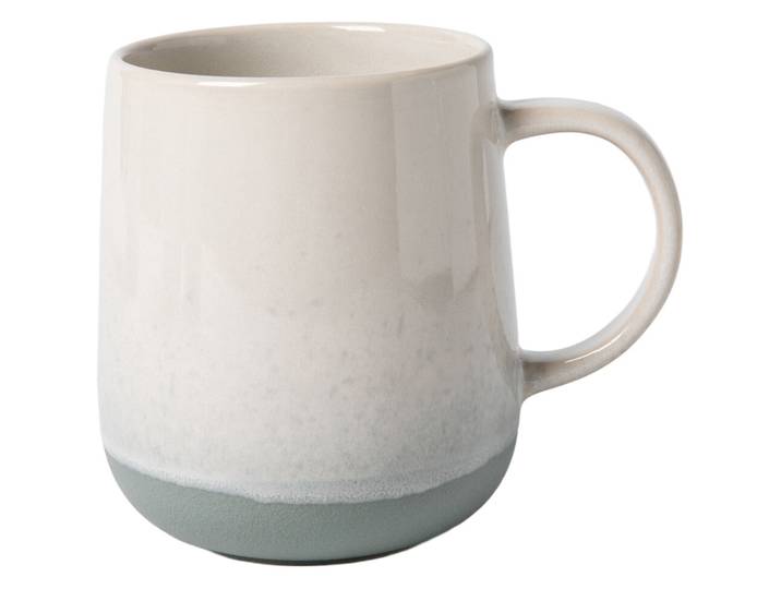 Kaffeetasse Coffee weiss / grau Stoneware H 10.5 cm 470 ml