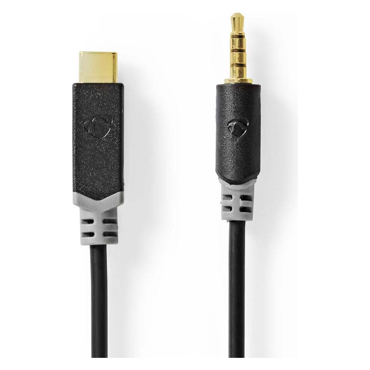 Nedis USB-C Adapter | USB 2.0 | USB-C Stecker | 3.5 mm Stecker | 1.00 m | Rund | Vergoldet | PVC | (CCBW65950AT10)